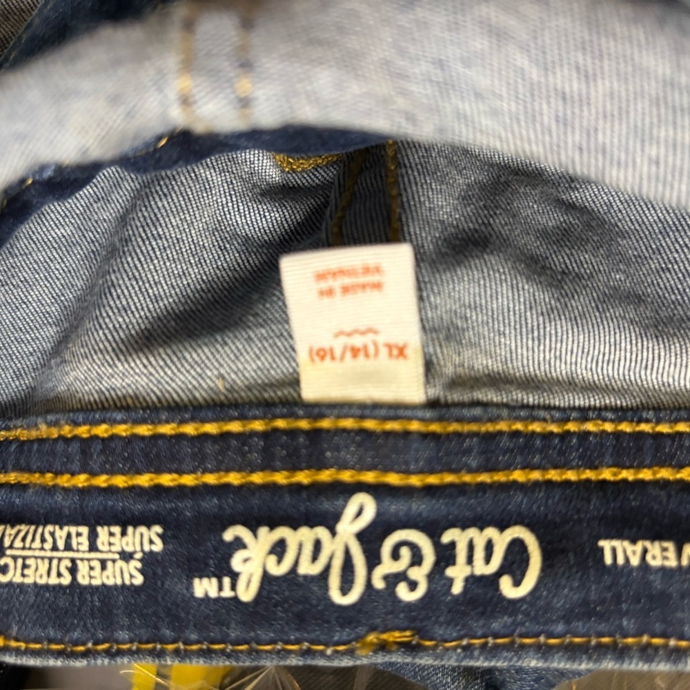 Cat & Jack Stretch Denim Classic Overalls Sz 14-16 New With Tags Girls - Picture 6 of 6